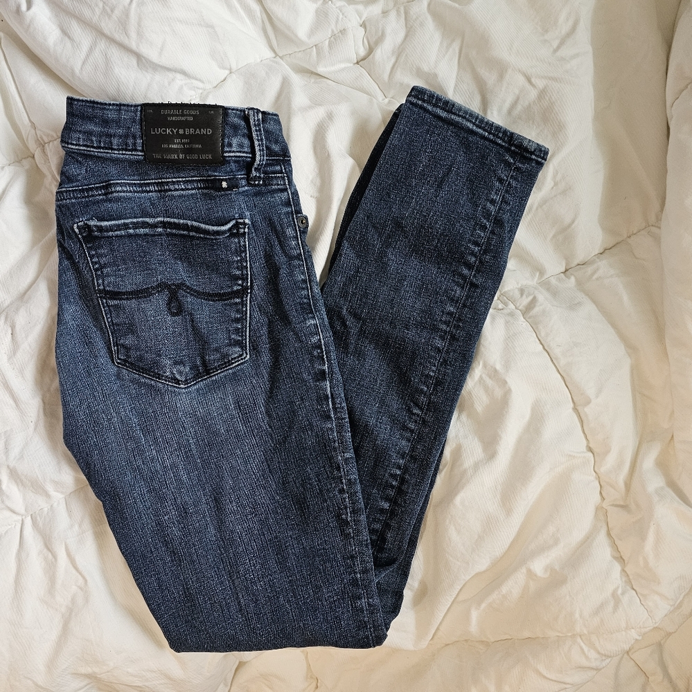 Lucky Brand Lolita Skinny Jeans Dark Blue Wash